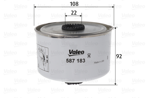 kuro filtras - 587183 VALEO